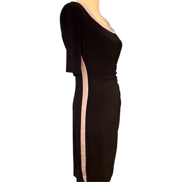 Lauren Ralph Lauren Black & White Colorblock Jersey Sheath Dress, Size 8 - Picture 1 of 6